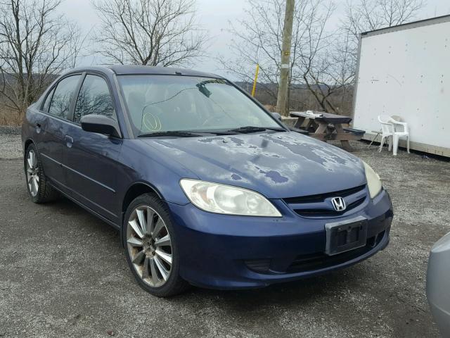 2HGES16574H579662 - 2004 HONDA CIVIC LX BLUE photo 1