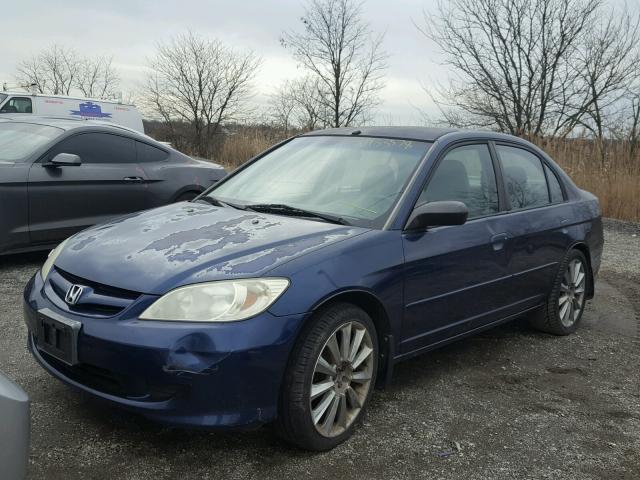 2HGES16574H579662 - 2004 HONDA CIVIC LX BLUE photo 2