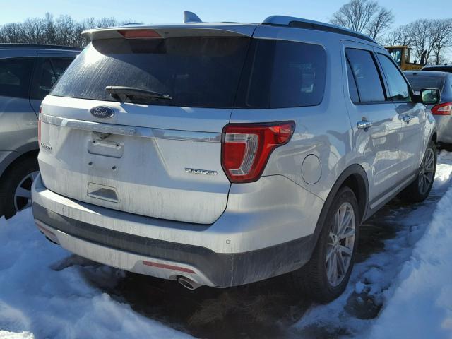 1FM5K7F83GGB88306 - 2016 FORD EXPLORER L SILVER photo 4