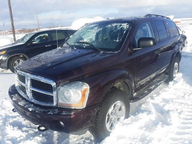 1D4HB58D64F240404 - 2004 DODGE DURANGO LI MAROON photo 2