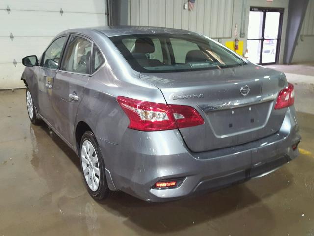 3N1AB7AP6HY300472 - 2017 NISSAN SENTRA S GRAY photo 3