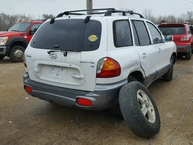 KM8SC13D43U372907 - 2003 HYUNDAI SANTA FE G WHITE photo 4