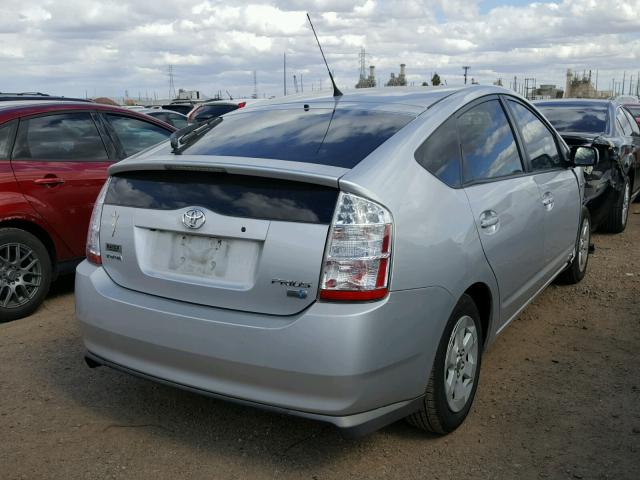 JTDKB20U077590963 - 2007 TOYOTA PRIUS SILVER photo 4