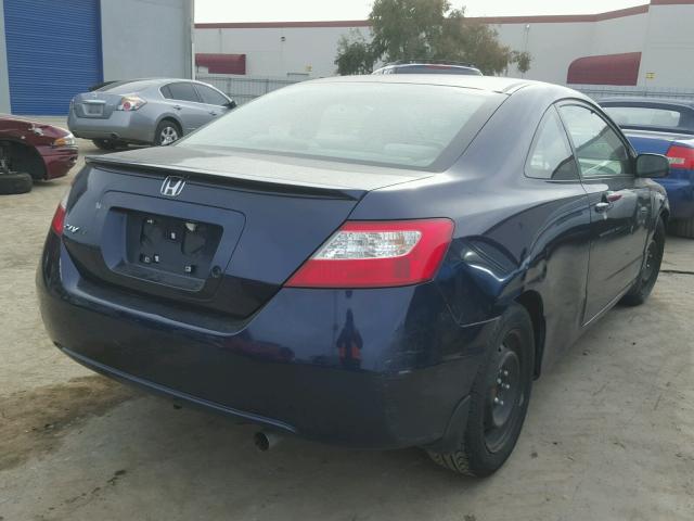 2HGFG12677H529675 - 2007 HONDA CIVIC LX BLUE photo 4