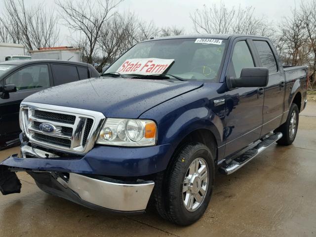 1FTRW12W88FA10832 - 2008 FORD F150 SUPER BLUE photo 2