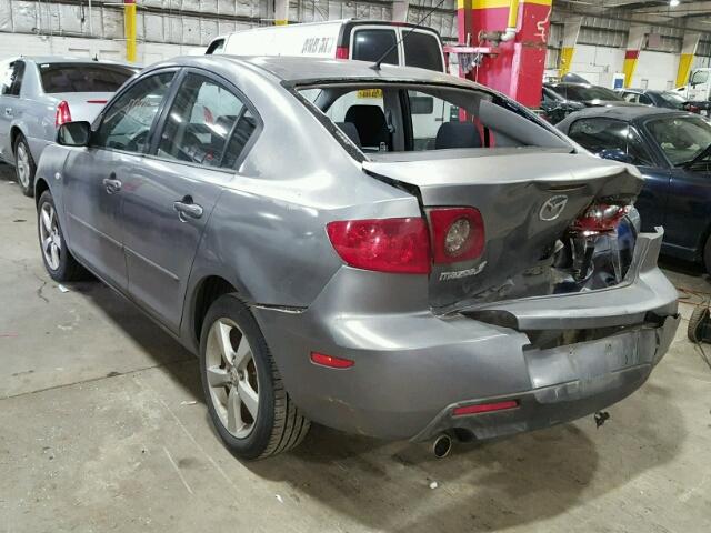 JM1BK12F661500936 - 2006 MAZDA 3 I GRAY photo 3