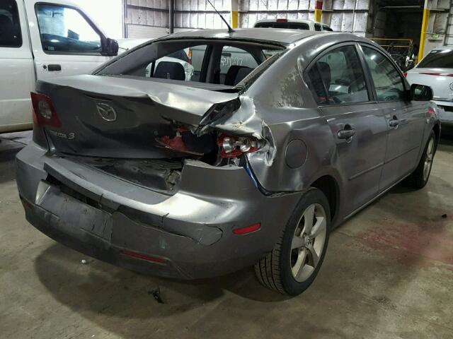 JM1BK12F661500936 - 2006 MAZDA 3 I GRAY photo 4