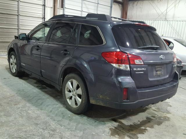 4S4BRCCC4B1407818 - 2011 SUBARU OUTBACK 2. GRAY photo 3