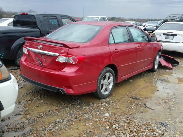 2T1BU4EE7CC755004 - 2012 TOYOTA COROLLA BA RED photo 4