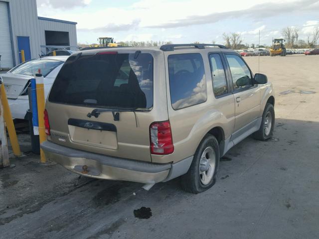 1FMYU60E72UB20732 - 2002 FORD EXPLORER S TAN photo 4