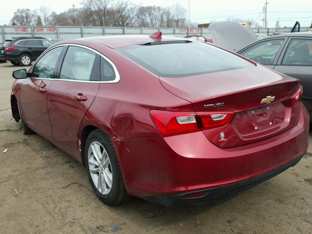 1G1ZE5ST0HF179719 - 2017 CHEVROLET MALIBU LT RED photo 3