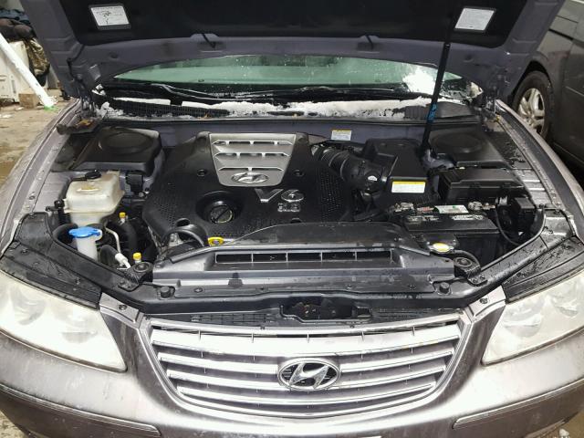 KMHFC46F86A093241 - 2006 HYUNDAI AZERA SE GRAY photo 7