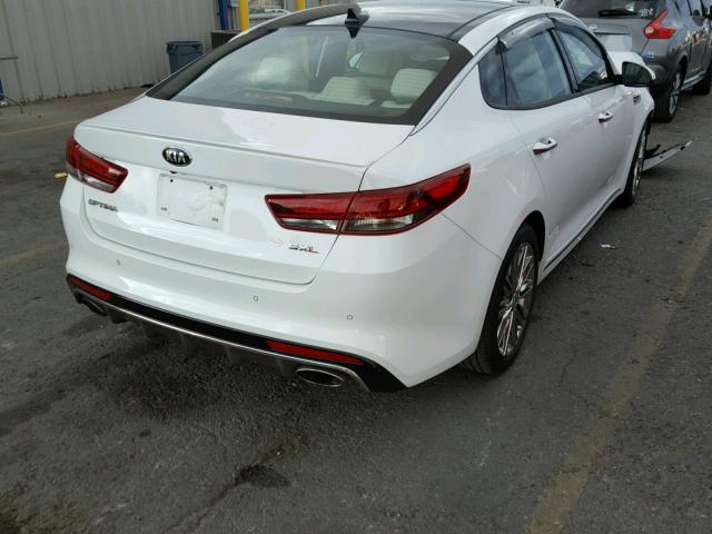 5XXGV4L25GG112676 - 2016 KIA OPTIMA SXL WHITE photo 4