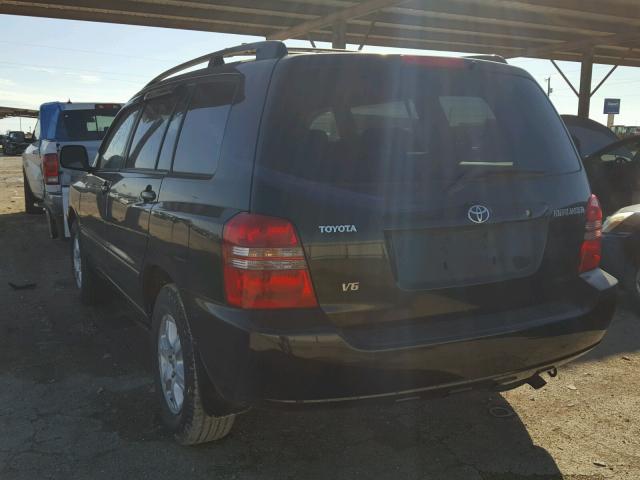 JTEGF21A830117762 - 2003 TOYOTA HIGHLANDER BLACK photo 3