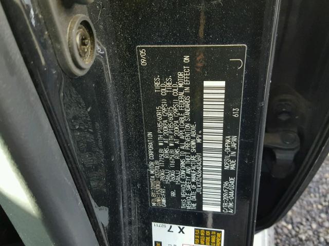 JTLKT324364043691 - 2006 TOYOTA SCION XB 黑色 照片 10