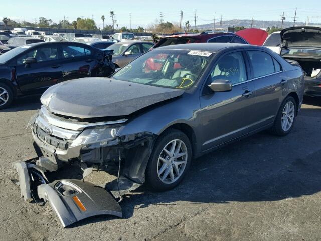 3FAHP0JG1CR274571 - 2012 FORD FUSION SEL GRAY photo 2