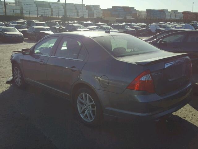 3FAHP0JG1CR274571 - 2012 FORD FUSION SEL GRAY photo 3