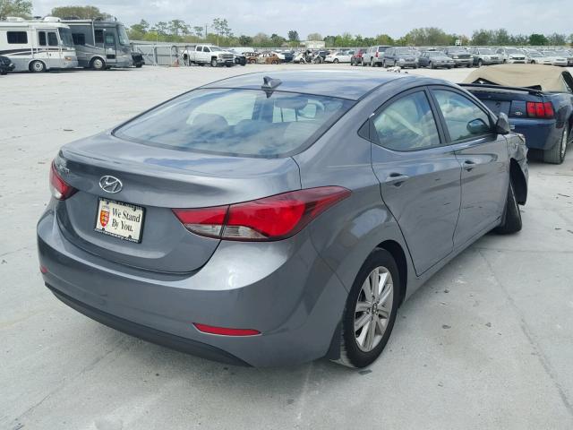 KMHDH4AE0GU598696 - 2016 HYUNDAI ELANTRA SE GRAY photo 4