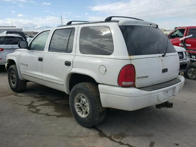 1B4HS28Z5YF179802 - 2000 DODGE DURANGO WHITE photo 3