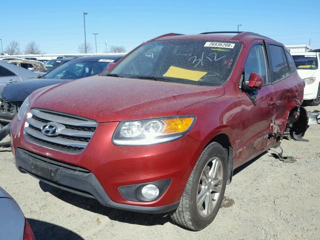 5XYZHDAG4CG110728 - 2012 HYUNDAI SANTA FE S RED photo 2