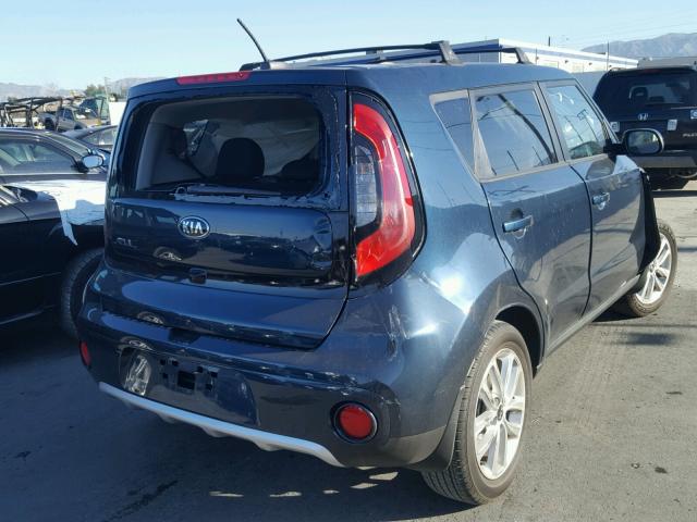 KNDJP3A54H7431858 - 2017 KIA SOUL + BLUE photo 4