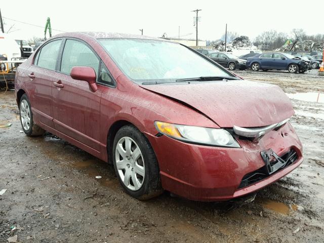 2HGFA16547H507670 - 2007 HONDA CIVIC LX MAROON photo 1