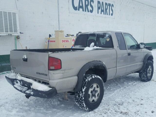 1GCCT19W618187961 - 2001 CHEVROLET S TRUCK S1 GRAY photo 4