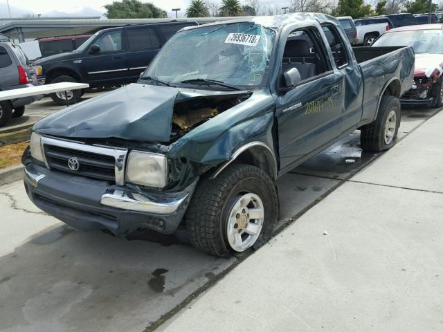 4TASN92NXXZ516360 - 1999 TOYOTA TACOMA XTR GREEN photo 2