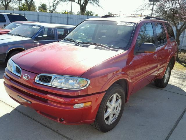 1GHDT13SX22195151 - 2002 OLDSMOBILE BRAVADA RED photo 2