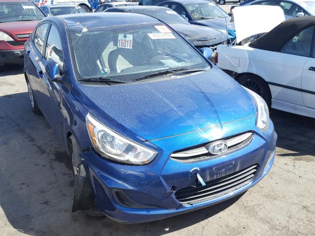 KMHCT4AE9FU918008 - 2015 HYUNDAI ACCENT GLS BLUE photo 1