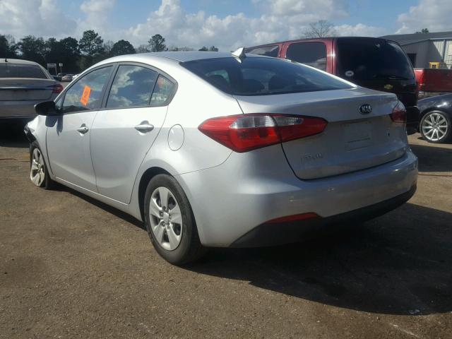 KNAFK4A6XF5403426 - 2015 KIA FORTE LX SILVER photo 3