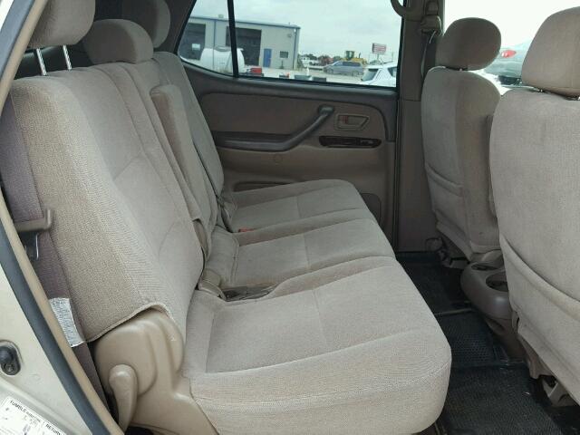 5TDZT34AX4S218243 - 2004 TOYOTA SEQUOIA SR TAN photo 6