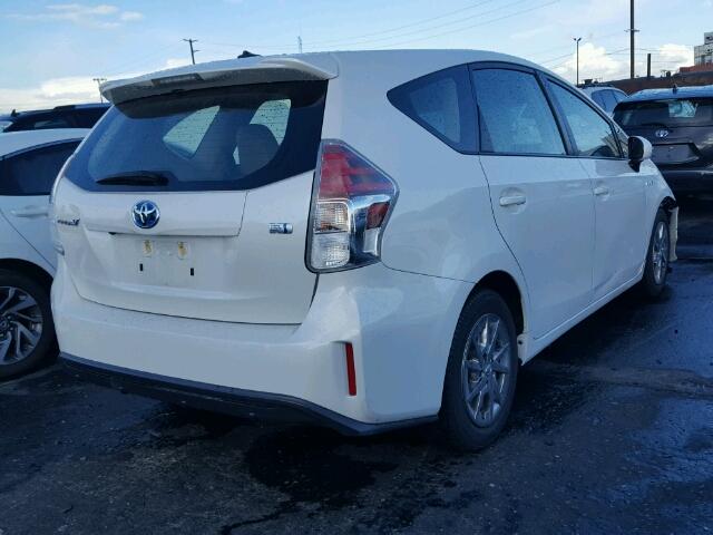 JTDZN3EU5FJ039997 - 2015 TOYOTA PRIUS V WHITE photo 4