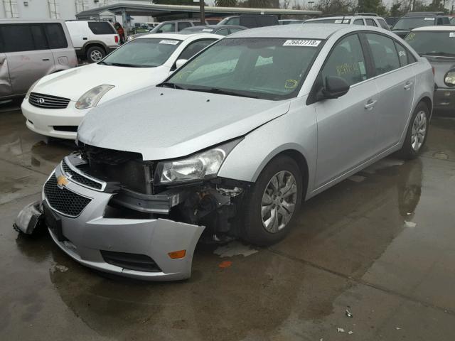 1G1PC5SH4C7192114 - 2012 CHEVROLET CRUZE LS SILVER photo 2