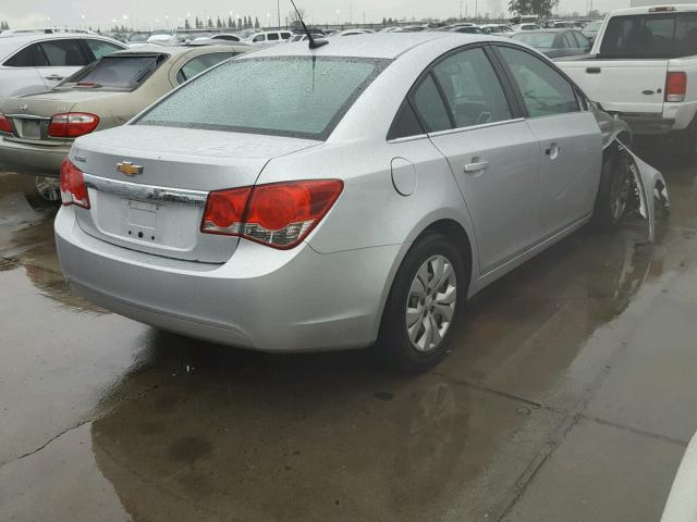 1G1PC5SH4C7192114 - 2012 CHEVROLET CRUZE LS SILVER photo 4