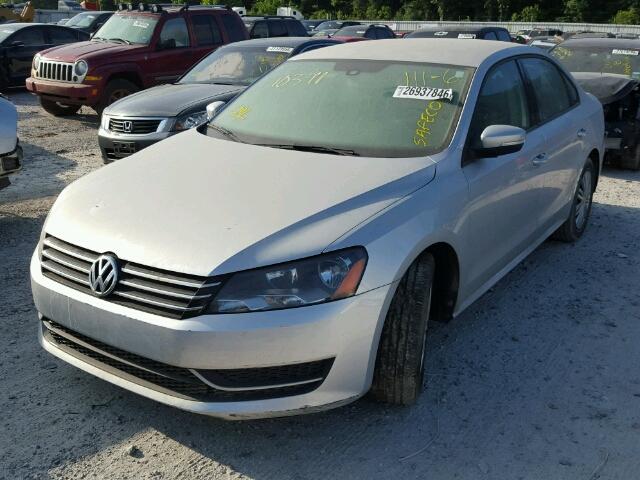 1VWAP7A38EC002602 - 2014 VOLKSWAGEN PASSAT S SILVER photo 2