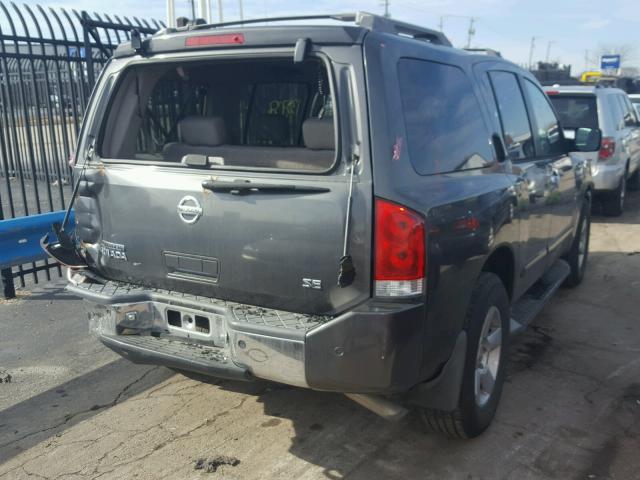 5N1AA08B84N744506 - 2004 NISSAN ARMADA SE GRAY photo 4