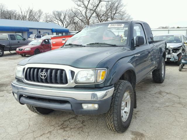 5TESN92N43Z184175 - 2003 TOYOTA TACOMA XTR GREEN photo 2