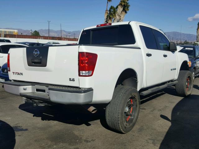 1N6AA07A75N539559 - 2005 NISSAN TITAN XE WHITE photo 4