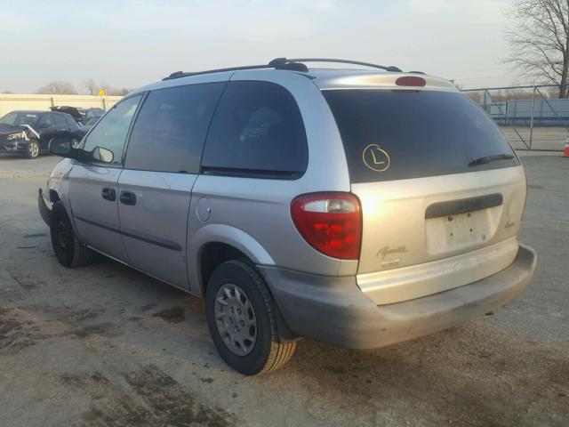 1C4GJ25302B656300 - 2002 CHRYSLER VOYAGER SILVER photo 3