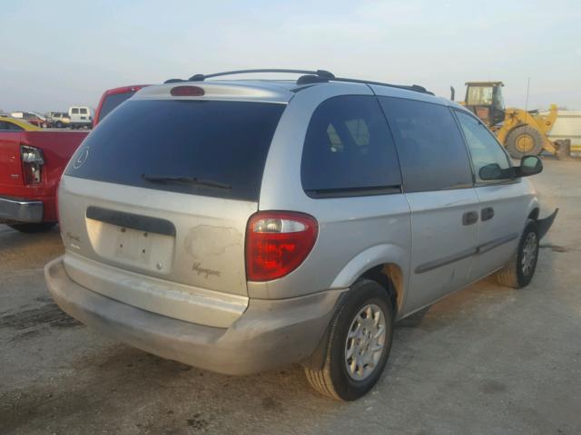 1C4GJ25302B656300 - 2002 CHRYSLER VOYAGER SILVER photo 4