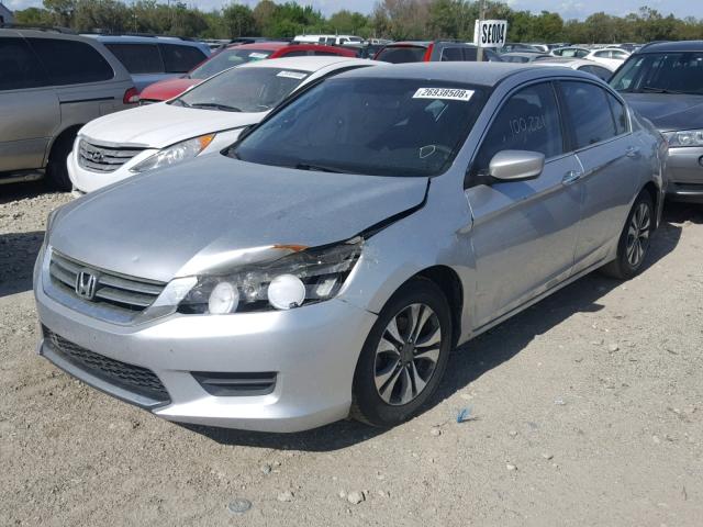 1HGCR2F36DA006385 - 2013 HONDA ACCORD LX SILVER photo 2