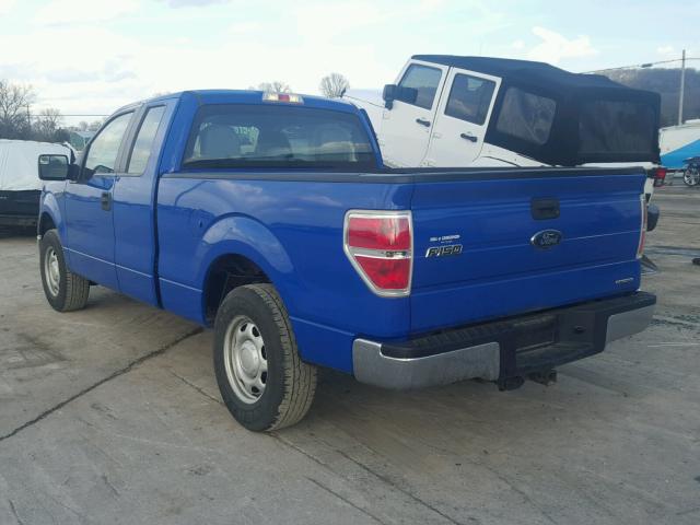 1FTEX1CMXDKD84871 - 2013 FORD F150 SUPER BLUE photo 3