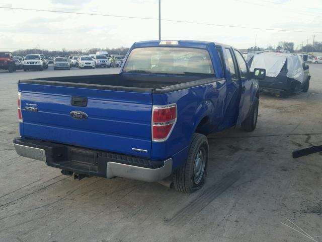 1FTEX1CMXDKD84871 - 2013 FORD F150 SUPER BLUE photo 4