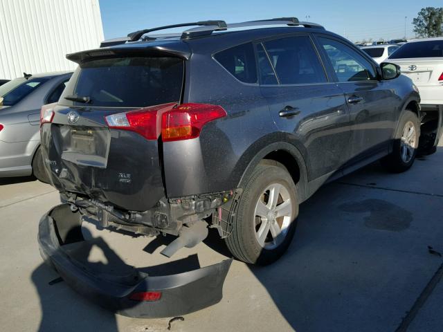 JTMRFREV7EJ008130 - 2014 TOYOTA RAV4 XLE GRAY photo 4