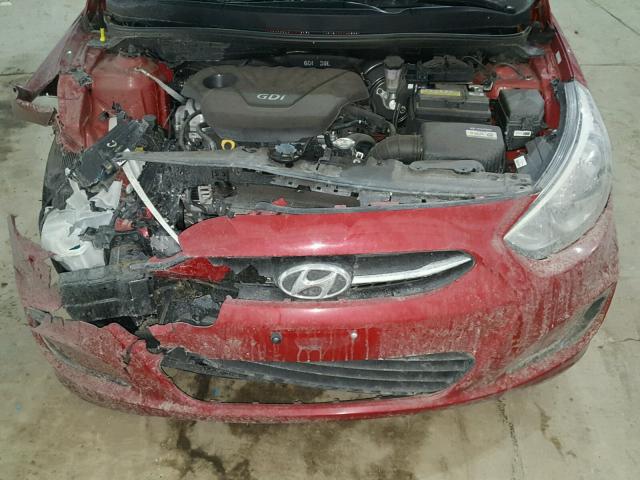 KMHCT4AE6HU205456 - 2017 HYUNDAI ACCENT SE RED photo 7