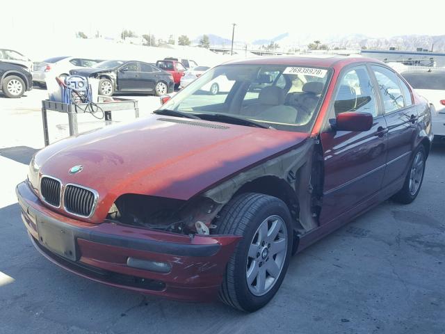 WBAAN37471ND47054 - 2001 BMW 325 I RED photo 2