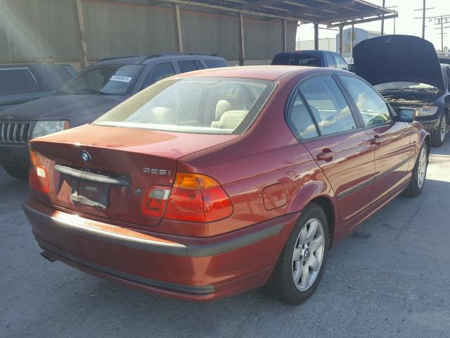 WBAAN37471ND47054 - 2001 BMW 325 I RED photo 4