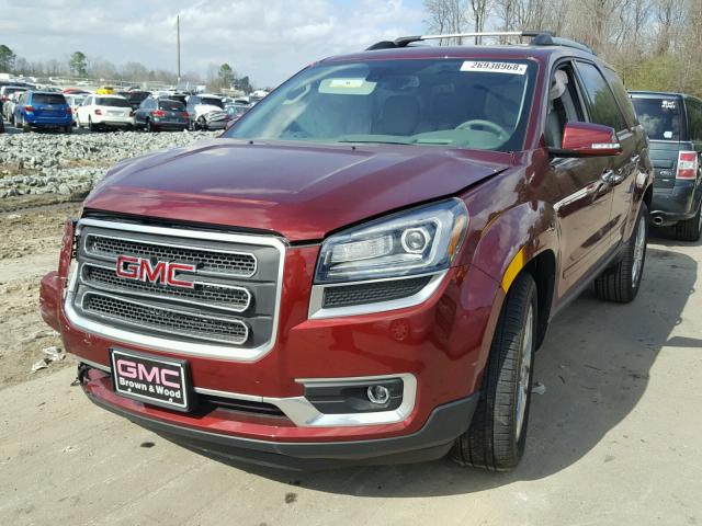 1GKKRSKD5HJ186784 - 2017 GMC ACADIA LIM BURGUNDY photo 2