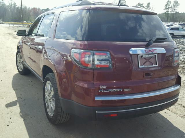 1GKKRSKD5HJ186784 - 2017 GMC ACADIA LIM BURGUNDY photo 3